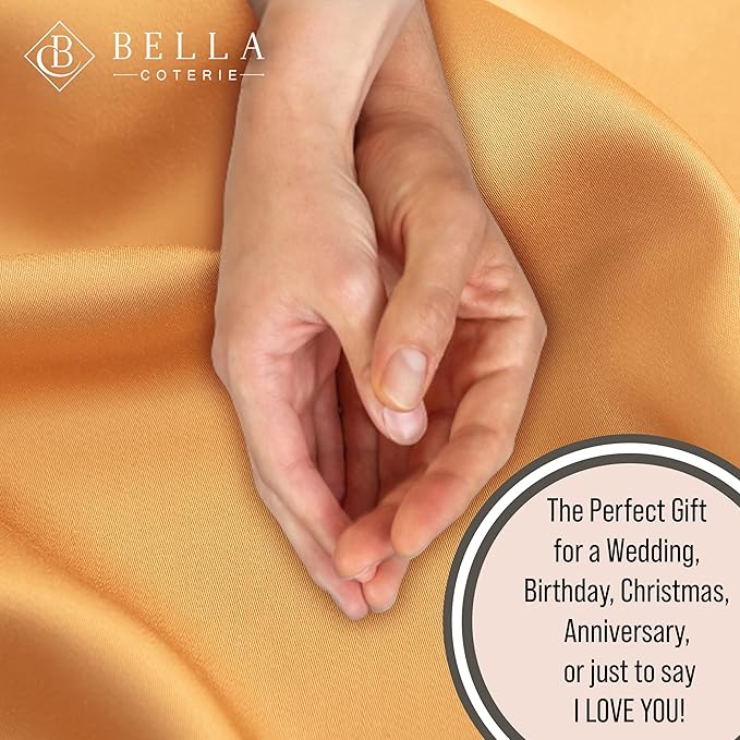 Bella Coterie Luxury Bamboo Viscose Queen Size Sheet Set | 100% Organically Grown | Ultra Soft | Cooling for Hot Sleepers | 18" Deep Pocket [Marigold]