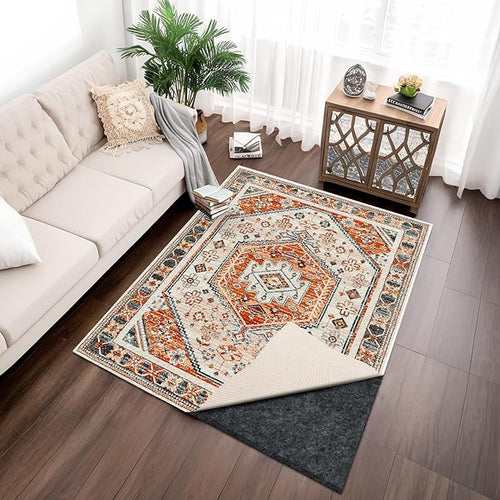 100% Waterproof Rug pad, 2x20 ft Area Rug Non-Slip Rug Pads, 1/4" Thick Carpet Pads for All Floors and finishes, Felt pad for Hardwood Floors, Keep Carpets in Place Soft and Secure
