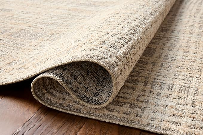 Loloi Amber Lewis Bexley Collection BEX-07 Natural/Dove 4'-0" x 6'-0" Accent Rug Neutral, Textured, Living, Bedroom, Dining, Carpet