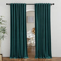 RYB HOME Velvet Room Divider Curtains for Space Separation, Noise Reduce Barrier for Nursery, Large Window Curtains for Sliding Glass Door, Peacock Blue, W 62 x L 84, 2 Panels Set