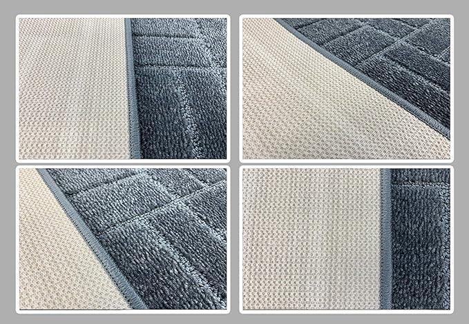 31 ft Non-Slip Extra Long Dark Grey Anthracite Hallway Kitchen Runner Rug, 2'2" X 31' Washable Carpet - Rubber Backed, Custom Size Floor Mat for Stairs Bedroom Bathroom Entryway
