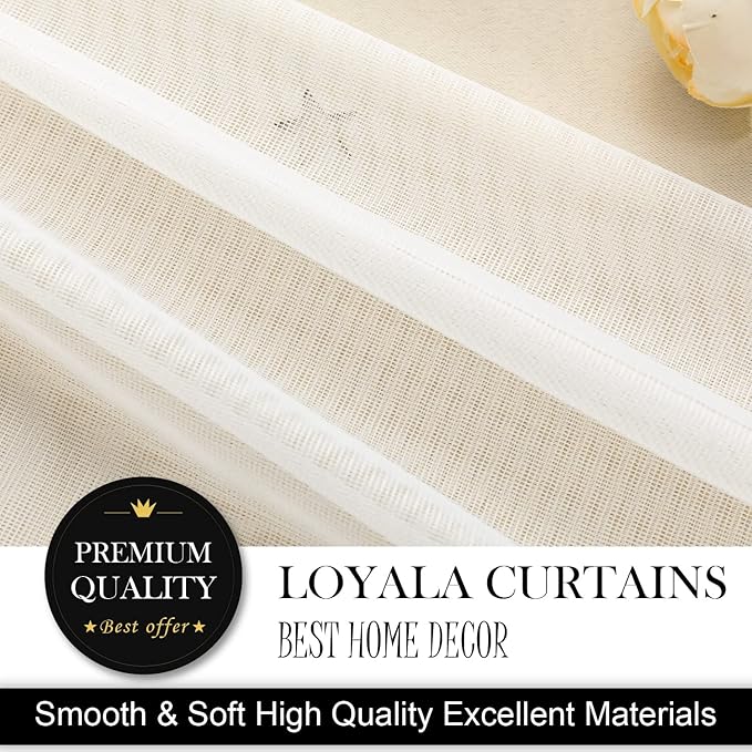 Star Blackout Curtains for Bedroom - Cream & Ivory, 96 Inches Long 2 Panel Set, 52 X 96 Inches