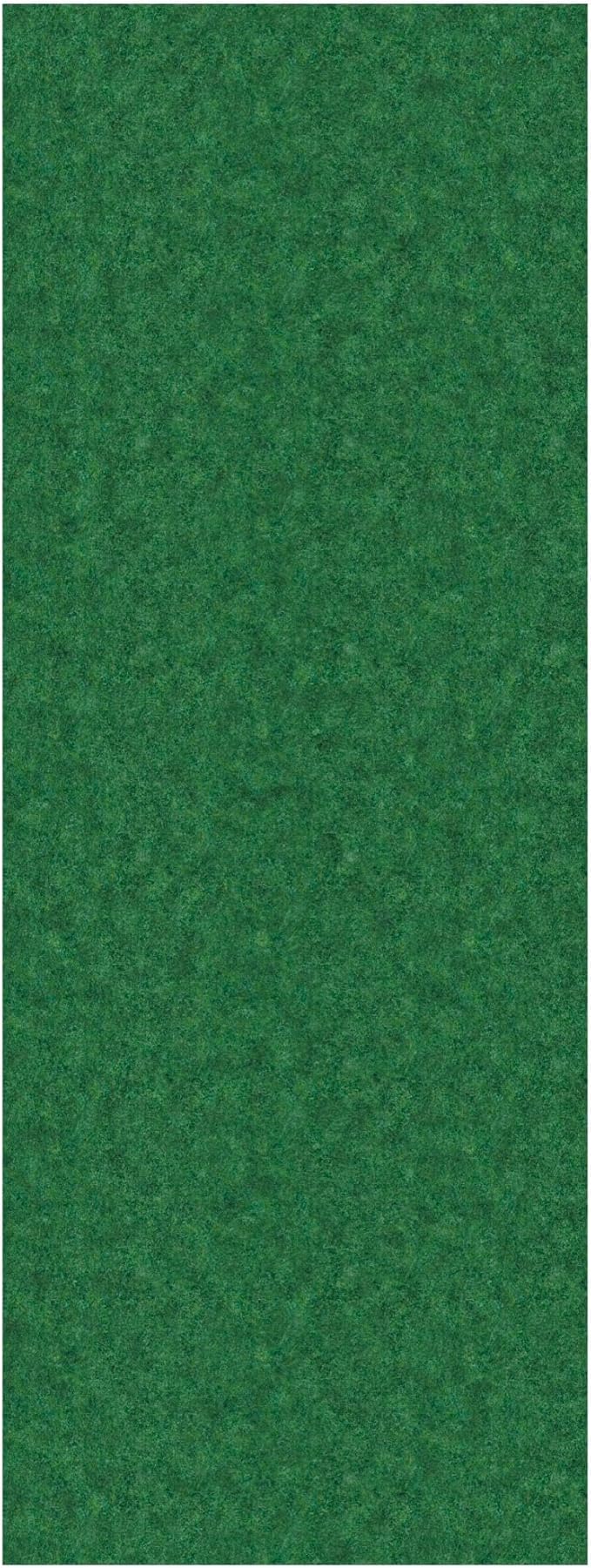 Ottomanson 2' x 10' Hallway Runner with Scraper Pile Extra Durable Non-Slip Rug Mat for Indoor & Outdoor Use - Ideal for Kitchen, Entryway, Patio & Garage - High-Traffic Carpet, Green