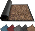 Mibao Front Door Mat, Dirt Trapper Welcome Mat for Outdoor Indoor, Non-Slip Waterproof Doormat, Durable Machine Washable Low Profile Entry Rug for Back Door Outside Patio Porch, 60" x 36", Brown