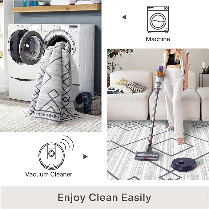 Runner Rug 2'x7' Western Washable Non-Slip Runners for Hallways Kitchen Entryway Laundry Room Modern Carpet Hallway Runner Checkered