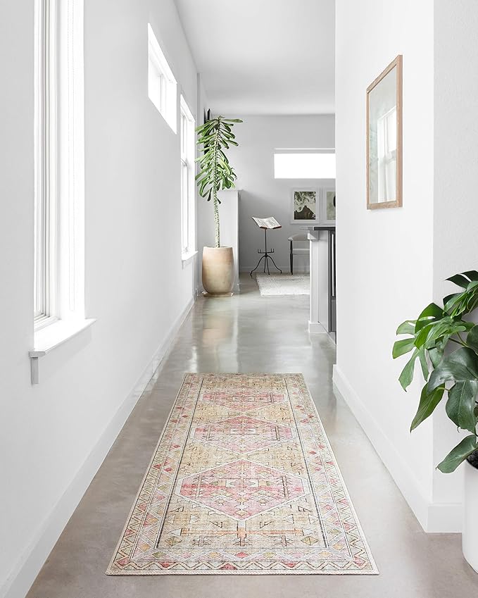 Loloi II Skye Collection SKY-04 Gold/Blush 2'-3" x 3'-9" Accent Rug