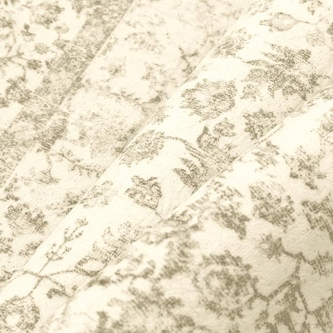 4x6 Brown Area Rug Non Slip Vintage Office Entryway Rug Distressed Machine Washable Kitchen Carpet Traditional Retro Floral Accent Throw Door Mat for Bedroom Bathroom Dining Living Room