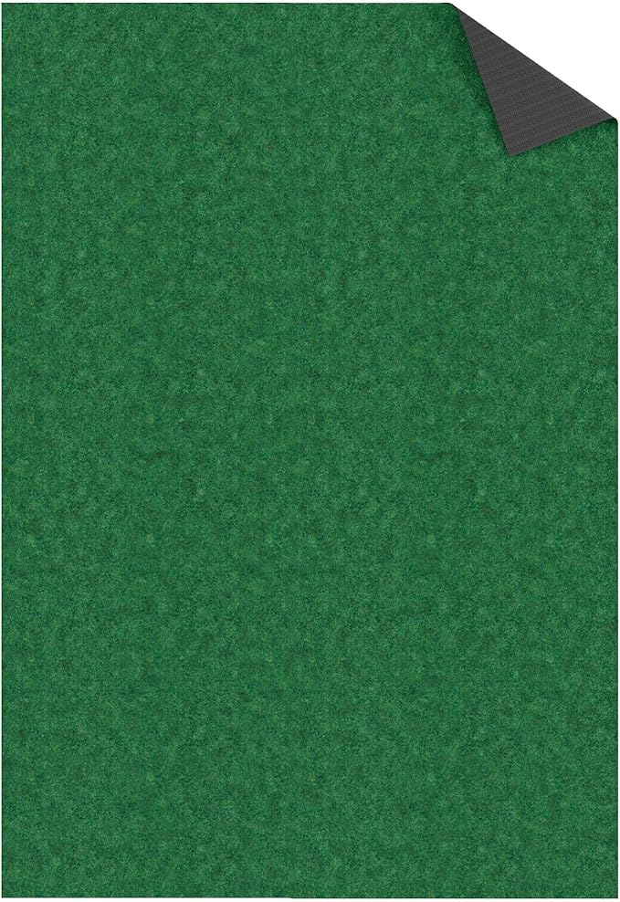 Ottomanson 6'6" x 45' Hallway Runner with Scraper Pile - Extra Durable Non-Slip Rug Mat for Indoor & Outdoor Use - Ideal for Kitchen, Entryway & Garage - High-Traffic Carpet, Green