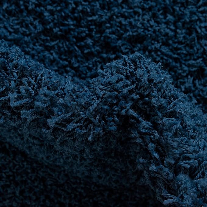 Unique Loom Solid Shag Collection Area Rug (8' Octagon, Sapphire Blue/ Navy Blue)