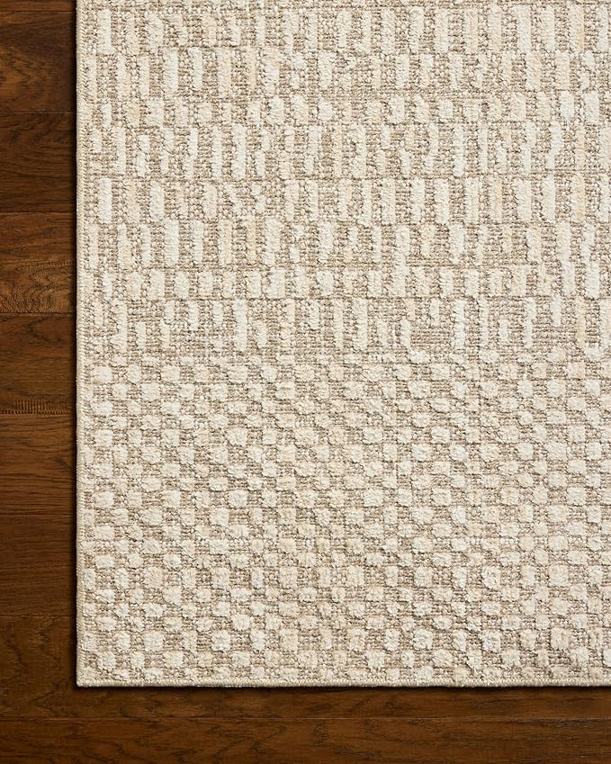 Loloi Amber Lewis Bexley Collection BEX-01 Natural/Birch 4'-0" x 6'-0" Accent Rug Neutral, Textured, Living, Bedroom, Dining, Carpet