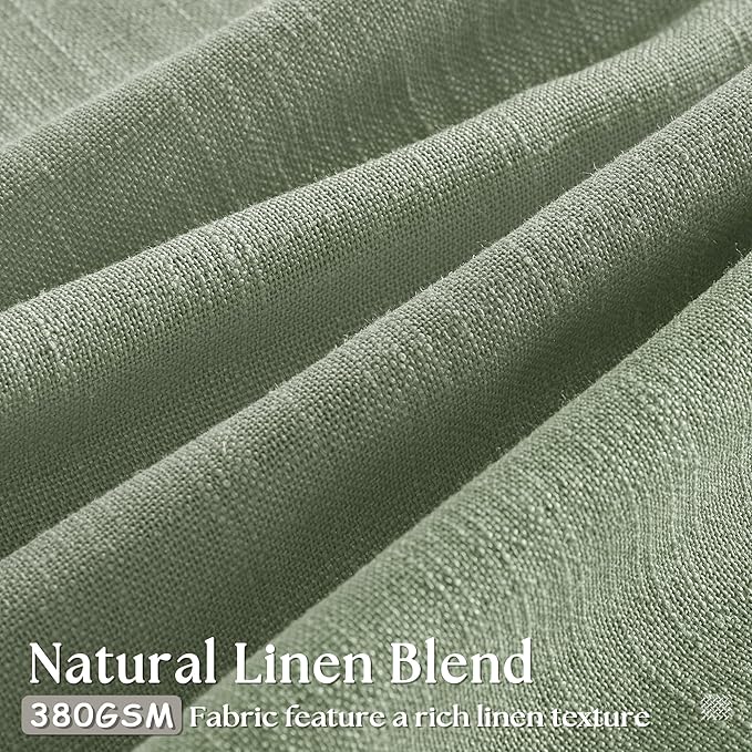 120 Inch Curtains High Ceiling Tall Curtains 2 Panels Set for Living Room Pinch Pleated with Hooks Rings Back Tab Bohemian Semi Sheer Drapes Cottage Long Large Window Drapes 120 Length Sage Green