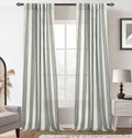 DriftAway Farmhouse Vertical Striped Linen Blend Textured Light Filtering Semi Sheer Curtains for Living Room Bedroom 108 Inches Long Drapes 2 Panels Broad Striped Linen Grey