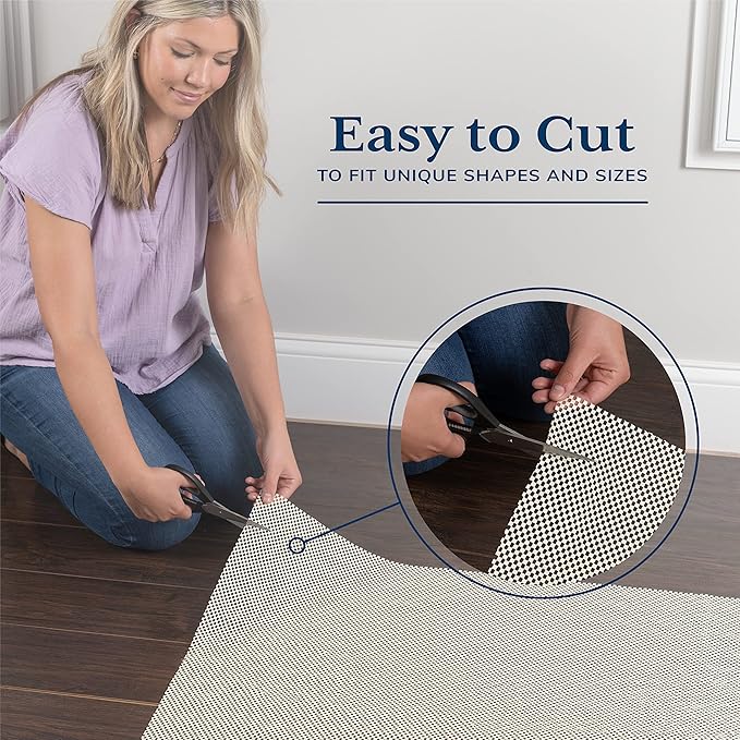 Veken 2.5x12 Ft Rug Pad Gripper for Hardwood Floors, Non Slip Rug Pads for Area Rugs, Thick Rug Grippers for Tile Floors, Under Carpet Anti Skid Mat, Keep Your Rugs Safe and in Place