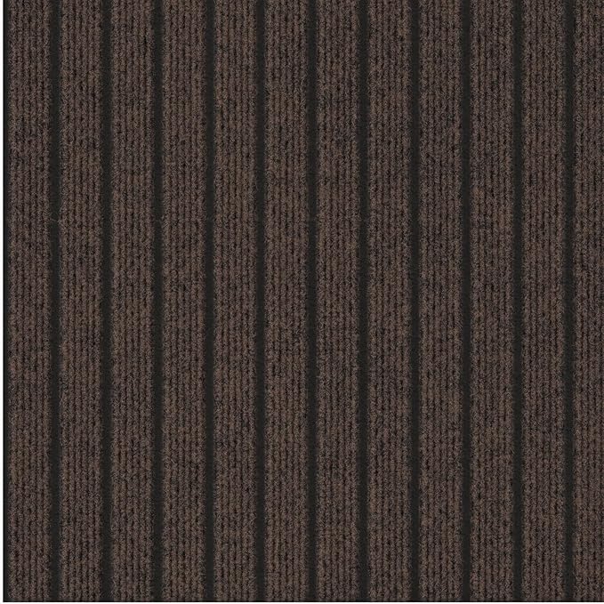 Ottomanson 2'7" x 26' Hallway Runner with Scraper Pile - Extra Durable Non-Slip Rug Mat for Indoor & Outdoor Use - Ideal for Kitchen, Entryway & Garage - High-Traffic Carpet, Brown