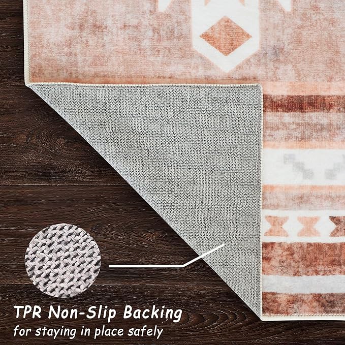 Runner Rug 2'x7' Western Washable Non-Slip Runners for Hallways Kitchen Entryway Laundry Room Modern Carpet Hallway Runner Camel