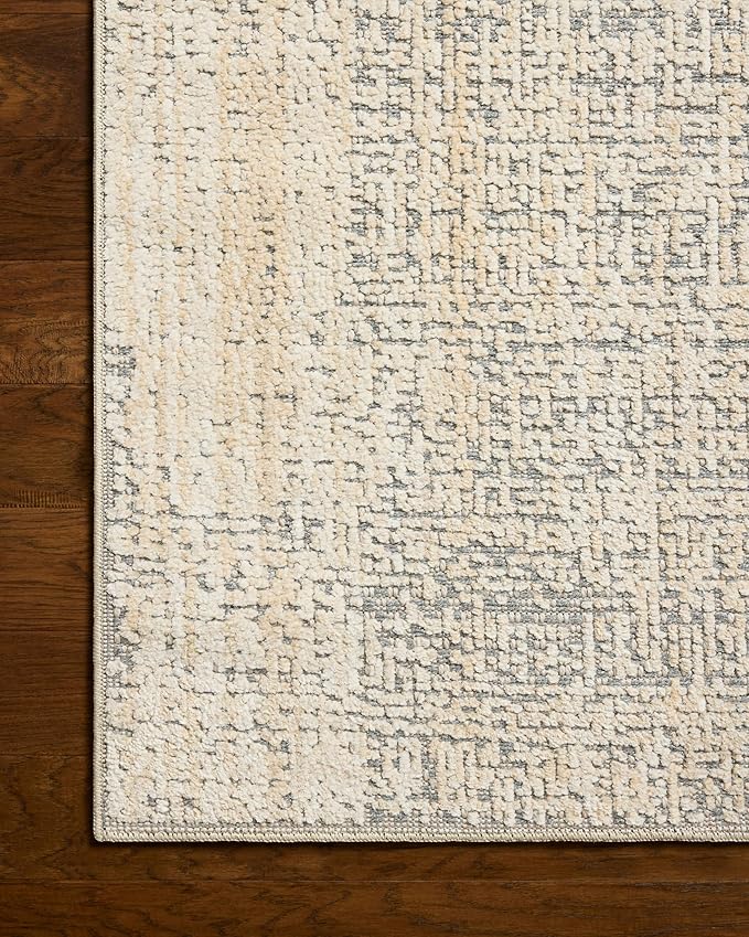 Loloi Amber Lewis Bexley Collection BEX-03 Natural/Slate 2'-7" x 12'-0" Runner Rug Neutral, Textured, Living, Bedroom, Dining, Carpet