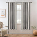 DriftAway Farmhouse Vertical Striped Linen Blend Textured Light Filtering Semi Sheer Curtains for Living Room Bedroom 63 Inches Long Drapes 2 Panels Broad Striped Black