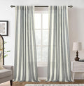 DriftAway Farmhouse Vertical Striped Linen Blend Textured Light Filtering Semi Sheer Curtains for Living Room Bedroom 84 Inches Long Drapes 2 Panels Broad Striped Linen Grey