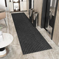 Ottomanson 2'7" x 37' Hallway Runner with Scraper Pile - Extra Durable Non-Slip Rug Mat for Indoor & Outdoor Use - Ideal for Kitchen, Entryway & Garage - High-Traffic Carpet, Black