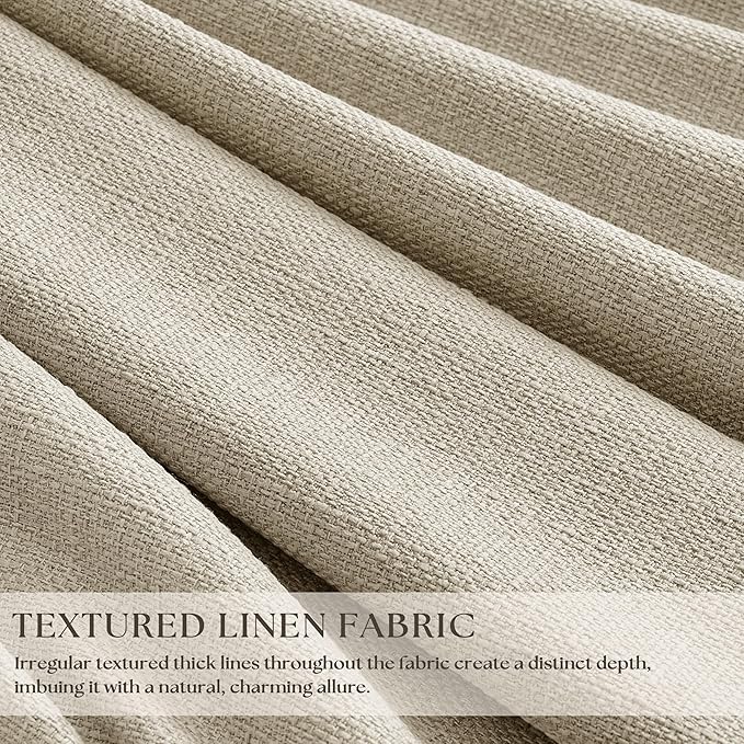 70 Inch Extra Wide 100% Blackout Curtain 84 Inches Long for Living Room Pinch Pleated Thick Linen Oatmeal Beige Thermal Drapes Back Tab Room Darkening Black Out for Bedroom Large Window 70x84 1 Panel