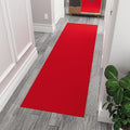 Ottomanson 6'6" x 3' Hallway Runner with Scraper Pile Extra Durable Non-Slip Rug Mat for Indoor & Outdoor Use - Ideal for Kitchen, Entryway, Patio & Garage - High-Traffic Carpet, Red