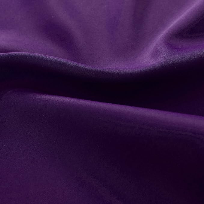 DONREN 84 Inches Long 2 Panels Blackout Curtain Panels for Bedroom - Rod Pocket Thermal Insulated Drapes for Living Room(Royal Purple,42 x 84)