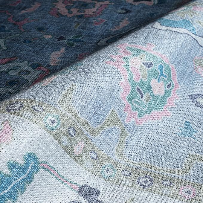 Fame Rugs Lavender Modern Oushak Rug 10x13, Vintage Turkish Colorful Oriental Washable Antique Inspired Oversize Area Rugs, Luxury Living Room Bedroom (386PBL, 10' x 13')