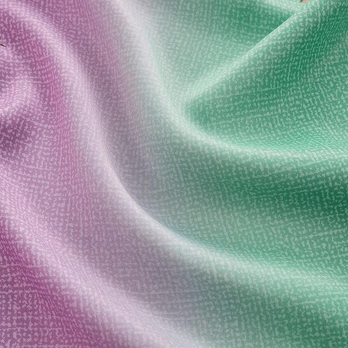 XiDi Blue Curtains for Bedroom Decor Green Curtains for Girls Kids Room Purple Unicorn Wall Decals 52X63 Inch Long 1 Panel