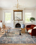 Loloi Margot Collection MAT-02 Terracotta/Lagoon 2'-6" x 9'-6" Runner Rug feat. CloudPile, No-Shed Easy Clean Large Patterned Area Rug for Living Room, Bedroom, Dining Area