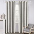DriftAway Farmhouse Vertical Striped Linen Blend Textured Light Filtering Semi Sheer Curtains for Living Room Bedroom 108 Inches Long Drapes 2 Panels Broad Striped Grey