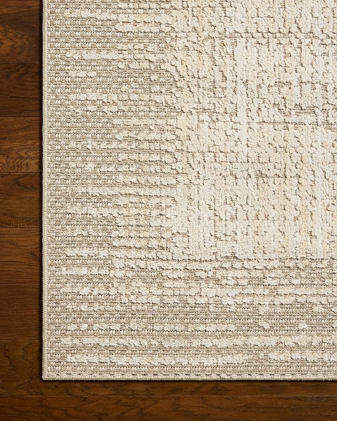 Loloi Amber Lewis Bexley Collection BEX-06 Natural/Taupe 11'-6" x 15' Area Rug Neutral, Textured, Living, Bedroom, Dining, Carpet