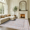Fame Rugs Brown Modern Oushak Rug 8x10, Vintage Turkish Colorful Oriental Washable Antique Inspired Large Area Rugs, Luxury Living Room Bedroom (382MB, 7'6 x 10')