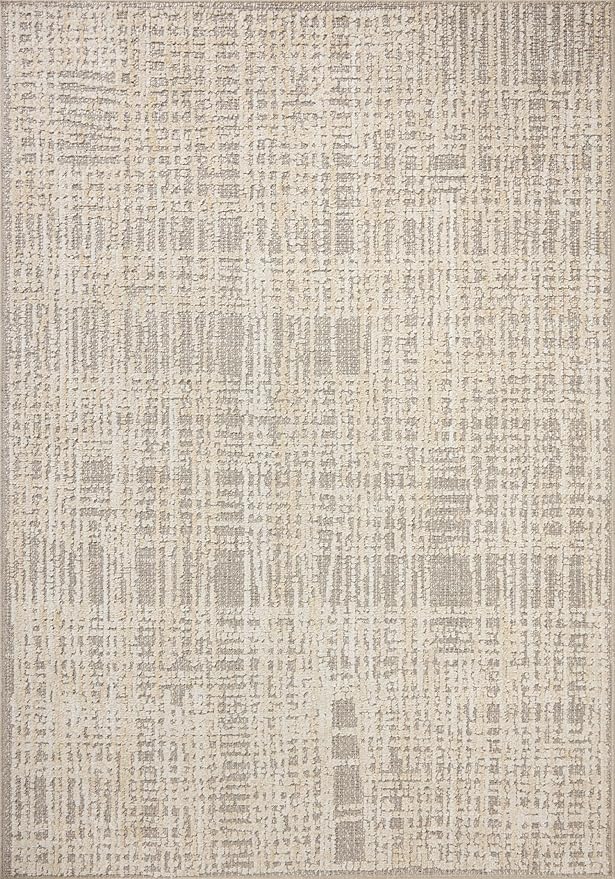 Loloi Amber Lewis Bexley Collection BEX-07 Natural/Dove 2'-7" x 12'-0" Runner Rug Neutral, Textured, Living, Bedroom, Dining, Carpet