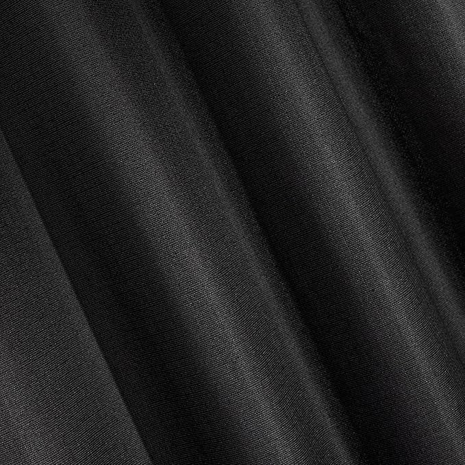 Amazon Basics Faux Linen Blackout Curtains for Bedroom and Living Room, 2-Piece Set with Grommets, 42" W x 63" L, Black