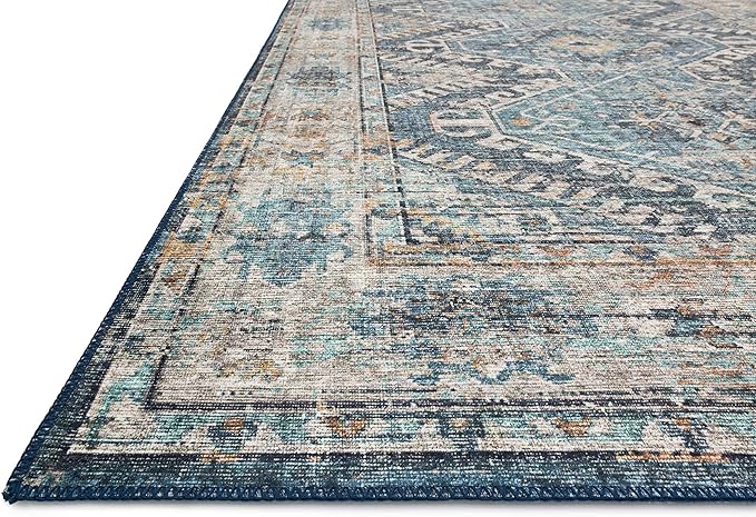 Loloi Skye Collection SKY-03 Denim/Natural 2'-6" x 10'-0" Runner Rug