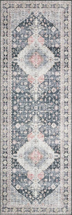 Loloi Skye Collection SKY-02 Charcoal/Multi 2'-6" x 10'-0" Runner Rug