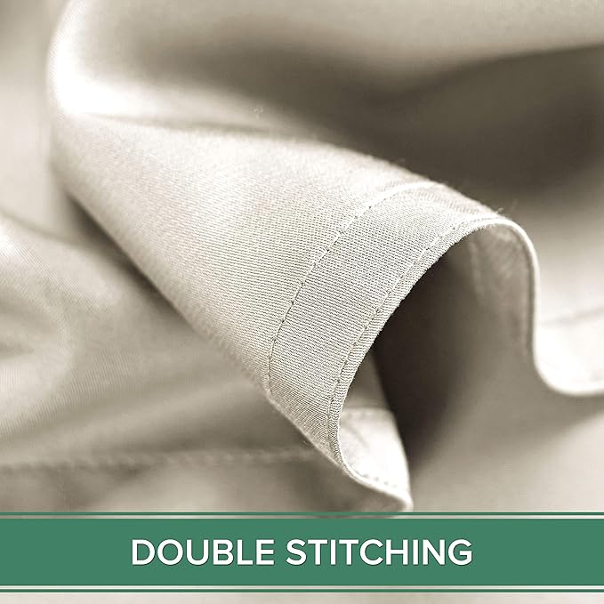 Pure Bamboo Full Sheets, Genuine 100% Organic Viscose Derived from Bamboo Bed Sheet Set, Luxuriously Soft & Cooling, Double Stitching, 2 Year Quality Promise (Full, Ivory)