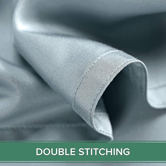 Pure Bamboo California King Sheets, Genuine 100% Organic Viscose Derived from Bamboo Bed Sheet Set, Soft & Cooling, Double Stitching, 2 Year Quality Promise (California King, Sterling Blue)