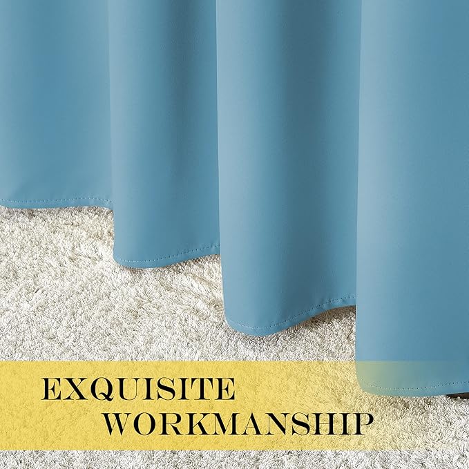 NICETOWN Door Curtain for Closet Doors 80 Inches Long 1 Panel, Blackout Doorway Curtain for Open Closet Bedroom, Room Divider Living Room for Privacy (Teal Blue, 1 Panel, 46W x 80L)