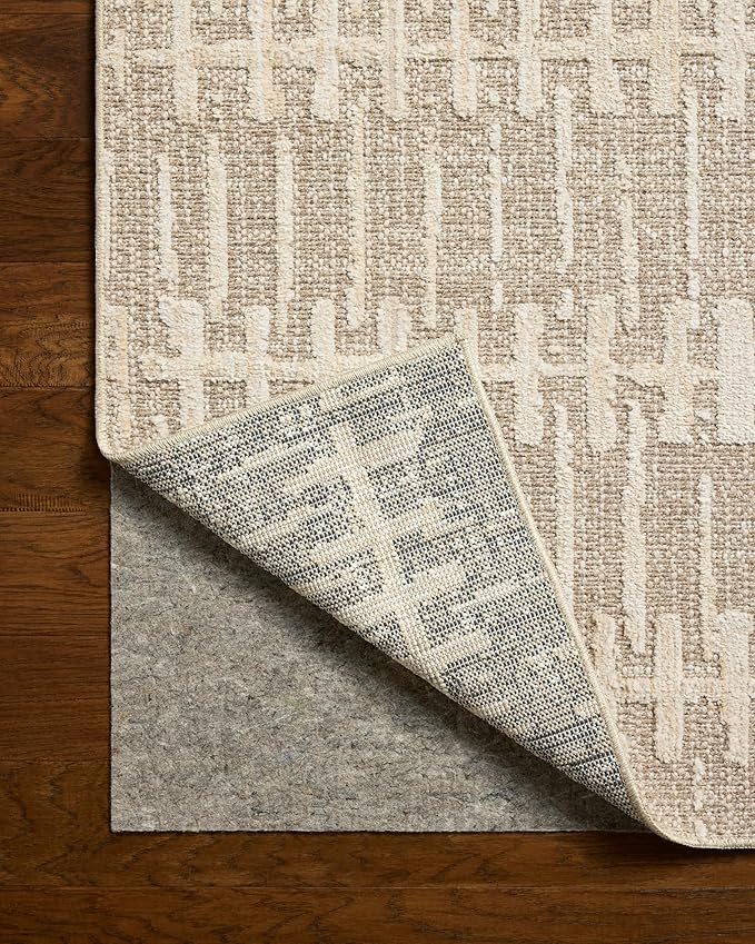 Loloi Amber Lewis Bexley Collection BEX-02 Taupe/Natural 11'-6" x 15' Area Rug Neutral, Textured, Living, Bedroom, Dining, Carpet