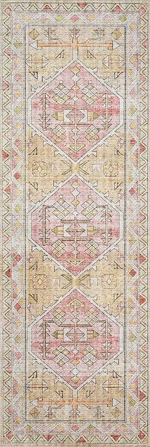 Loloi II Skye Collection SKY-04 Gold/Blush 2'-3" x 3'-9" Accent Rug