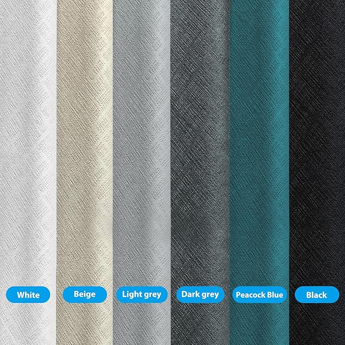 Room Divider Curtains Total Blackout Privacy Curtain Panel Room Thermal Insulated Noise Reduction Curtains for Bedroom Window Living Room Ceiling Track Curtain W 12.5 ft × H 8ft Beige
