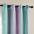 XiDi Curtains for Bedroom Decor, Rainbow Purplgreen grey52/54