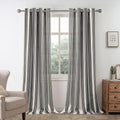 DriftAway Farmhouse Vertical Striped Linen Blend Textured Light Filtering Semi Sheer Curtains for Living Room Bedroom 84 Inches Long Drapes 2 Panels Broad Striped Black