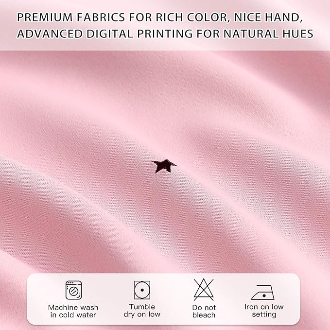 XiDi Pink Curtains for Bedroom, Girls Room Blackout Curtains, Kids Room Darkening Curtains, Light Pink Decor, 1 Panel Light Pink/34/84/1