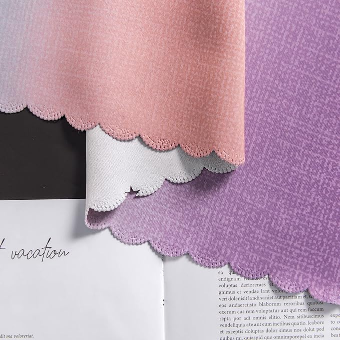 XiDi Curtains for Bedroom Decor, Rainbow GreyPinkPu-34-45