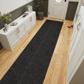 Ottomanson Commercial Scrape Rib Entry Mat – Heavy Duty Ribbed Floor Mat for High Traffic – Non Slip Rubber Back, Waterproof – Indoor Outdoor Use for Offices, Schools, Lobbies, 2' x 24', Black