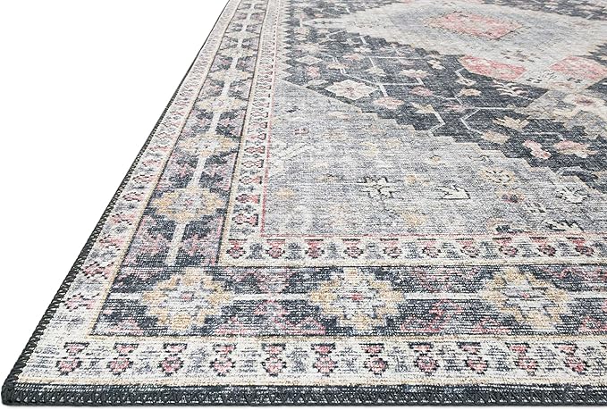 Loloi Skye Collection SKY-02 Charcoal/Multi 2'-6" x 10'-0" Runner Rug