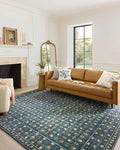 Loloi Rifle Paper Co. Eden Collection EDE-03 Lattice Indigo 5'-0" x 7'-6" Area Rug feat. CloudPile™