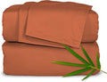 Pure Bamboo King Sheets, Genuine 100% Organic Viscose Derived from Bamboo Bed Sheet Set, Luxuriously Soft & Cooling, Double Stitching, 2 Year Quality Promise (King, Terracotta)
